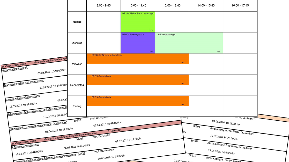 Vorlesungsplan des aktuellen Semesters als pdf-download